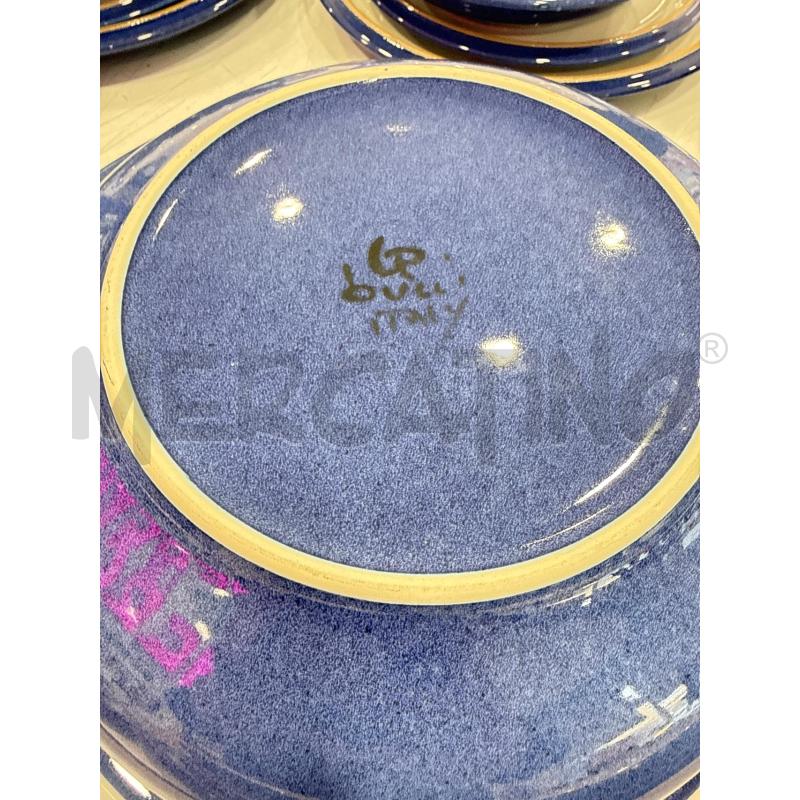 SET PIATTI CERAMICA BUCCI BLU X8 PERSONE  | Mercatino dell'Usato Roma somalia 4
