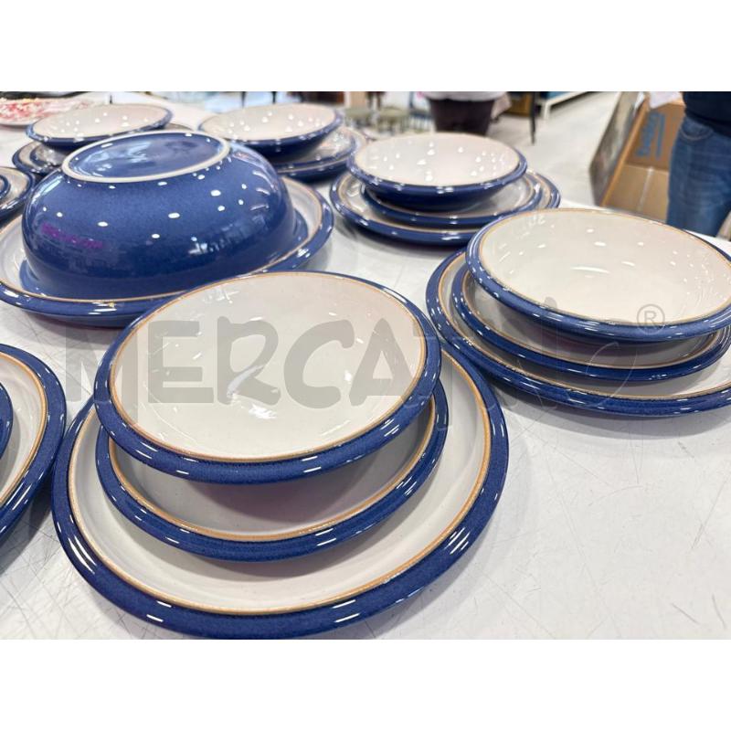SET PIATTI CERAMICA BUCCI BLU X8 PERSONE  | Mercatino dell'Usato Roma somalia 5