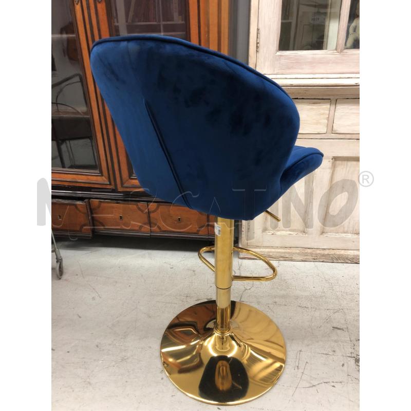 SGABELLO  SEDUTA VELLUTO BLU | Mercatino dell'Usato Roma somalia 2