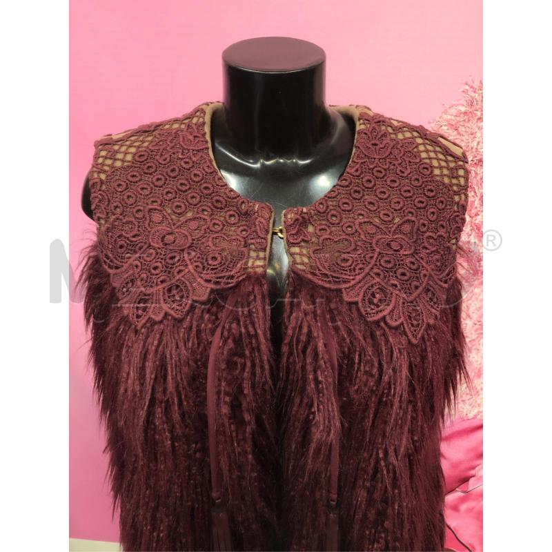 SMANICATO DONNA ATOS LOMBARDINI BORDEAUX ECOPELLICCIA NEW  | Mercatino dell'Usato Roma somalia 2