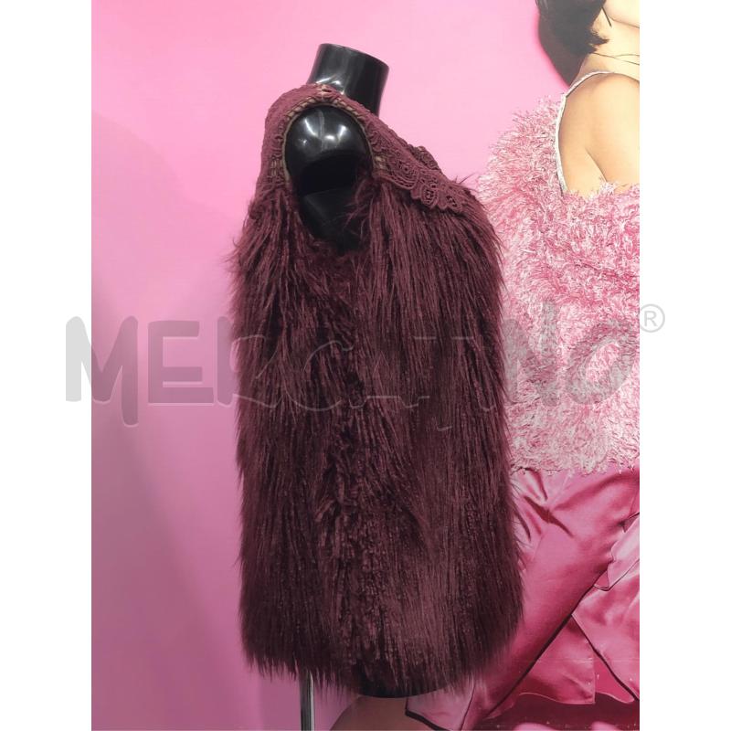 SMANICATO DONNA ATOS LOMBARDINI BORDEAUX ECOPELLICCIA NEW  | Mercatino dell'Usato Roma somalia 3