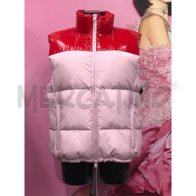 SMANICATO DONNA MSGM ROSA SOPRA ROSSO LUCIDO  | Mercatino dell'Usato Roma somalia 1