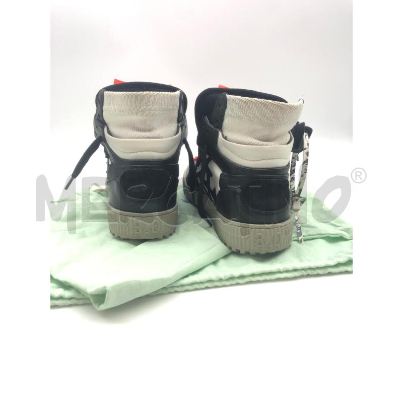SNEAKERS DONNA OFF WHITE BIANCO NERO  | Mercatino dell'Usato Roma somalia 3