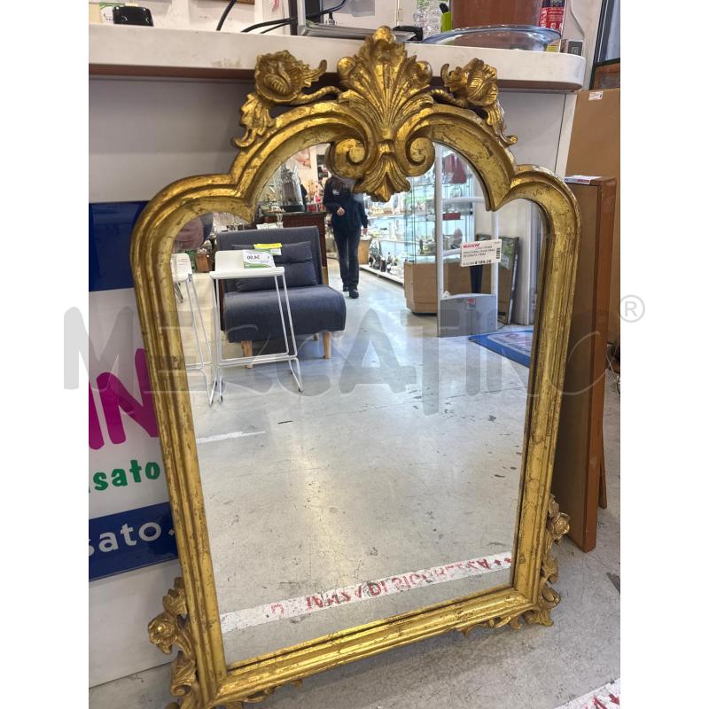SPECCHIERA LEGNO GRANDE DORATA 105X80  | Mercatino dell'Usato Roma somalia 1