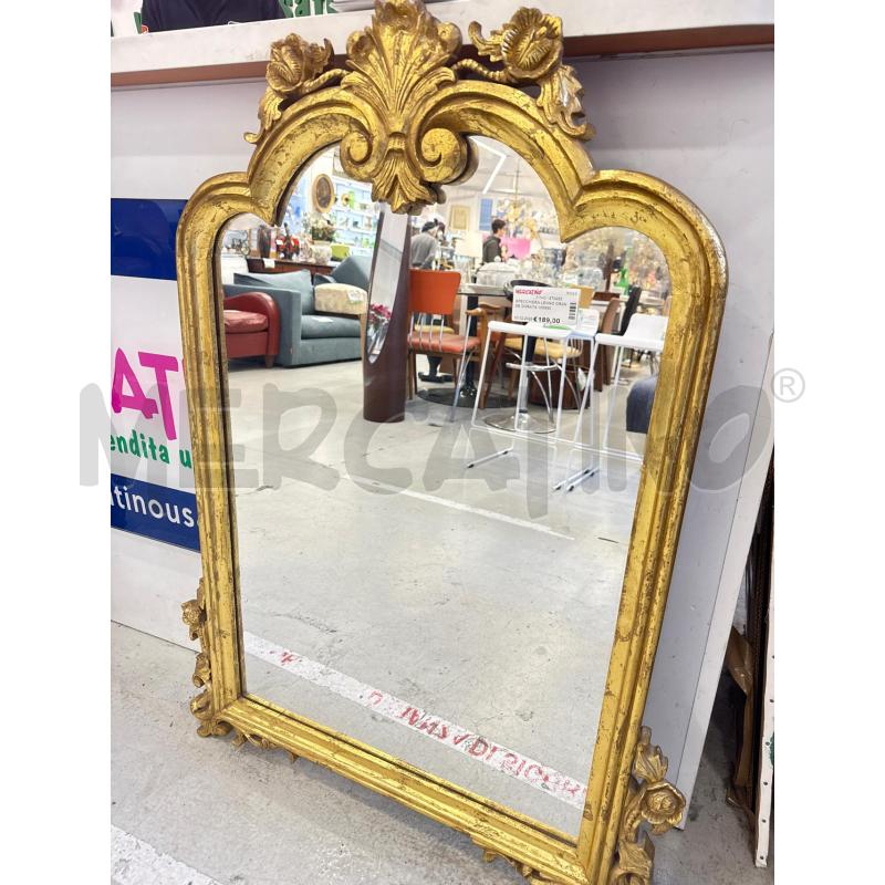 SPECCHIERA LEGNO GRANDE DORATA 105X80  | Mercatino dell'Usato Roma somalia 2