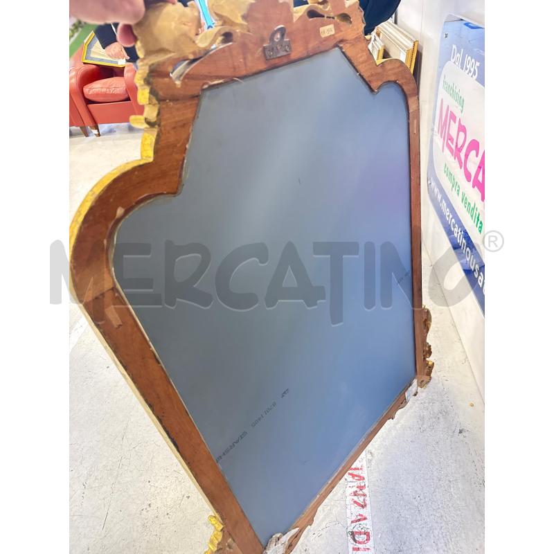SPECCHIERA LEGNO GRANDE DORATA 105X80  | Mercatino dell'Usato Roma somalia 4