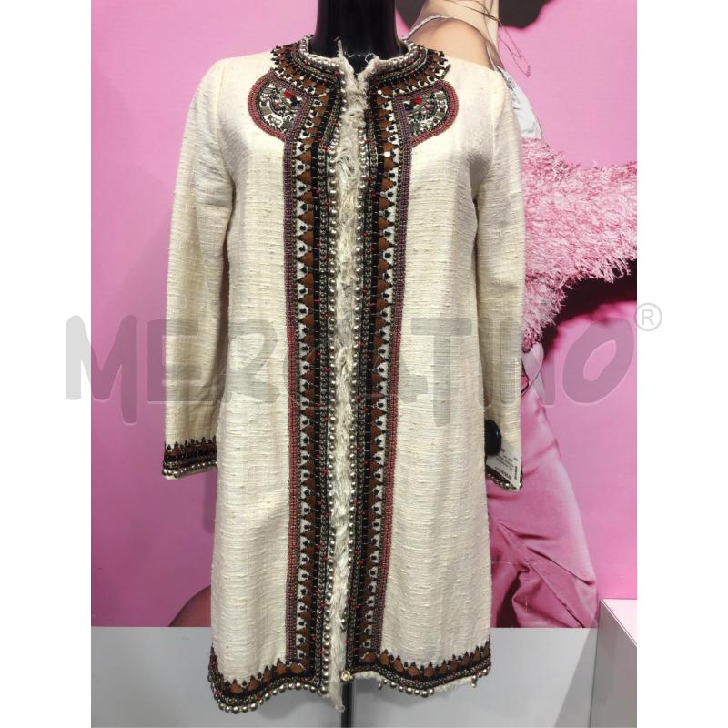 SPOLVERINO DONNA BAZAR BEIGE BOUCLE PROFILI BORCHIETTE  | Mercatino dell'Usato Roma somalia 1
