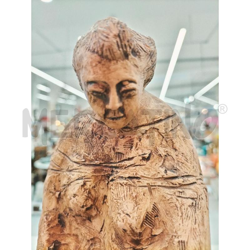 STATUA DONNA C/BAMBINO BASE LEGNO  | Mercatino dell'Usato Roma somalia 3