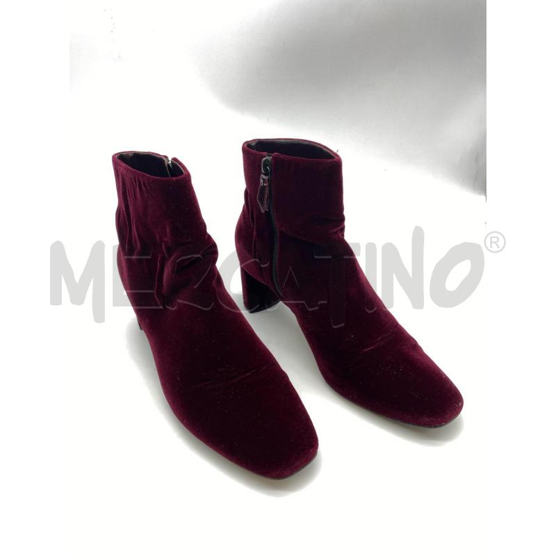 STIVALETTI DONNA CASADEI BORDEAUX VELLUTO  | Mercatino dell'Usato Roma somalia 1
