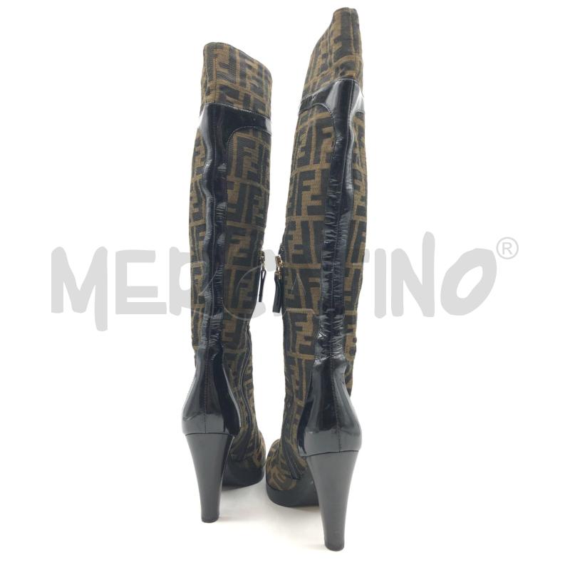 STIVALI DONNA FENDI ZUCCA PROFILI VERNICE  | Mercatino dell'Usato Roma somalia 4