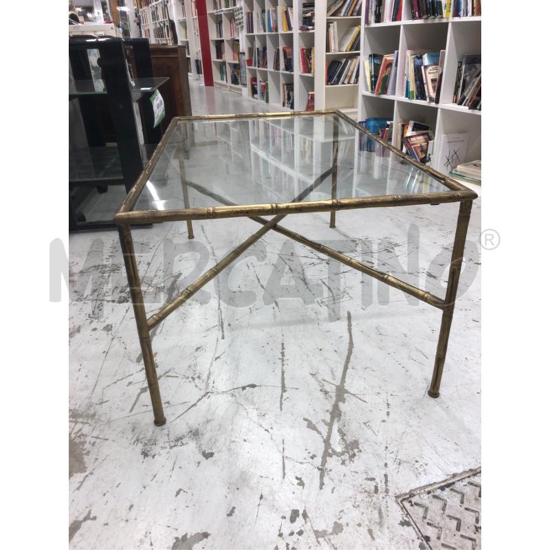 TAVOLINO RETTANGOLARE OTTONE BAMBOO | Mercatino dell'Usato Roma somalia 2