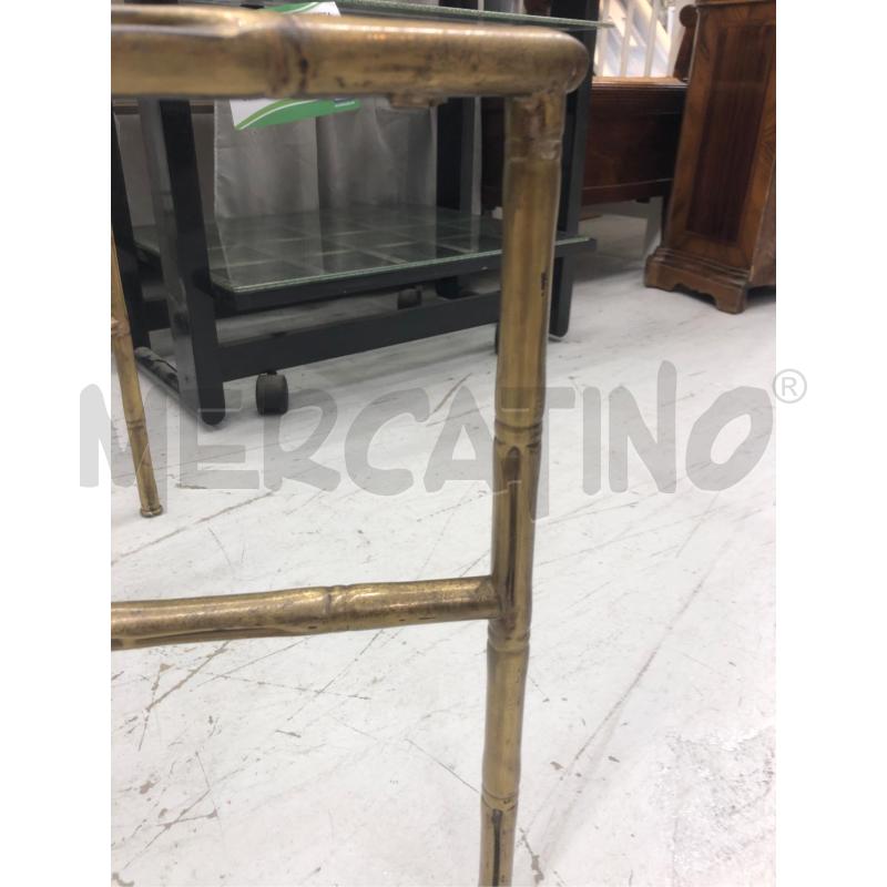 TAVOLINO RETTANGOLARE OTTONE BAMBOO | Mercatino dell'Usato Roma somalia 3