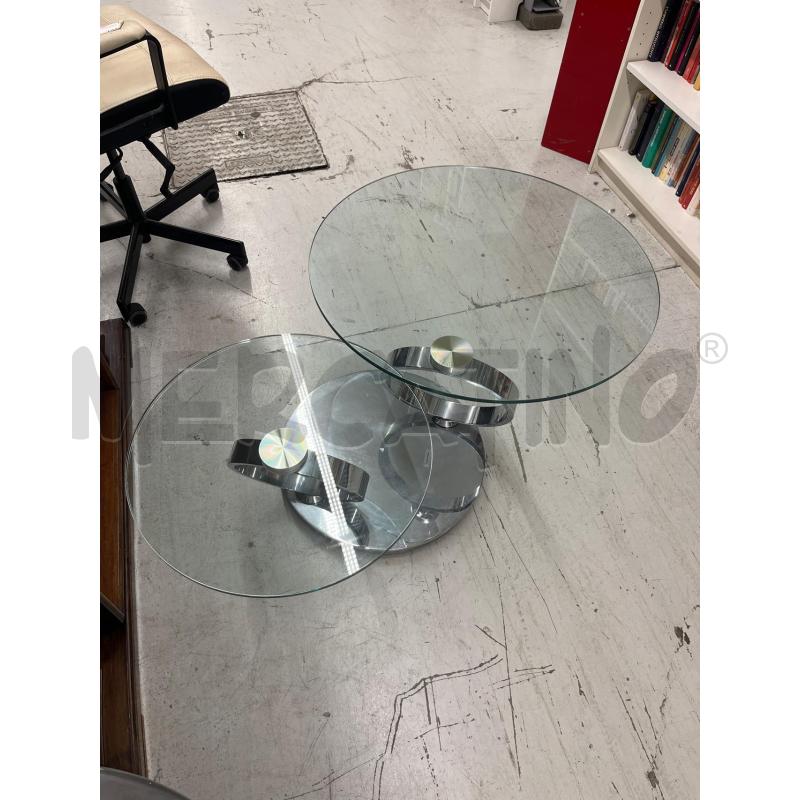 TAVOLINO SALOTTO TONDO ALL CERCHI CROMO  | Mercatino dell'Usato Roma somalia 5