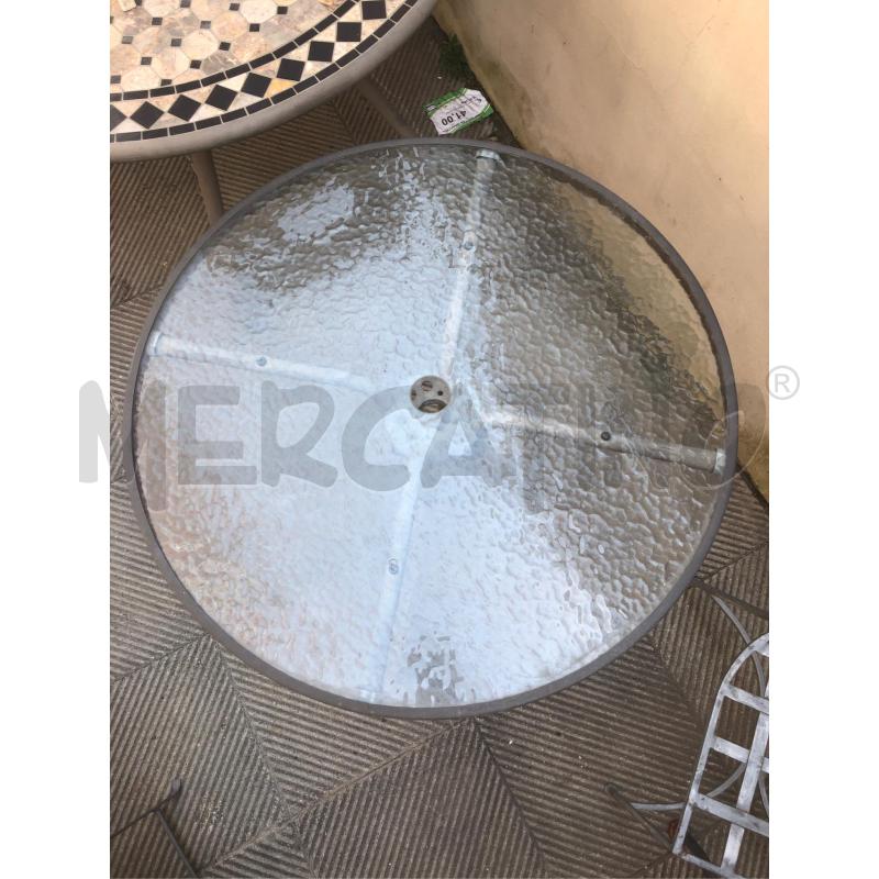 TAVOLINO TONDO FERRO PIANO VETRO | Mercatino dell'Usato Roma somalia 2