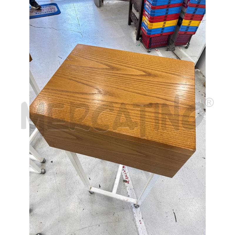 TAVOLINO  ALTO PIANO LEGNO FERRO BIANCO | Mercatino dell'Usato Roma somalia 4