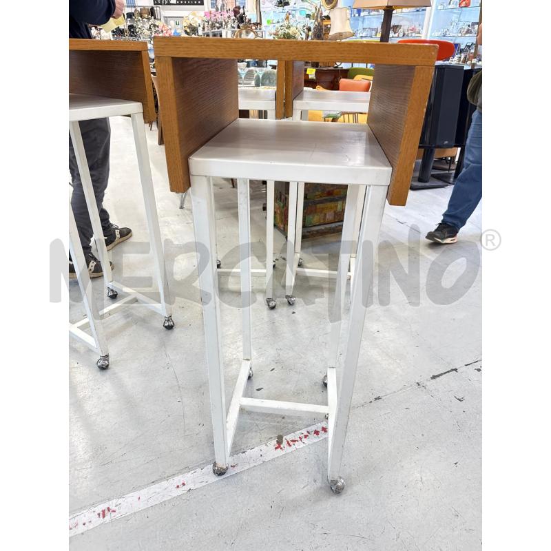 TAVOLINO  ALTO PIANO LEGNO FERRO BIANCO | Mercatino dell'Usato Roma somalia 5