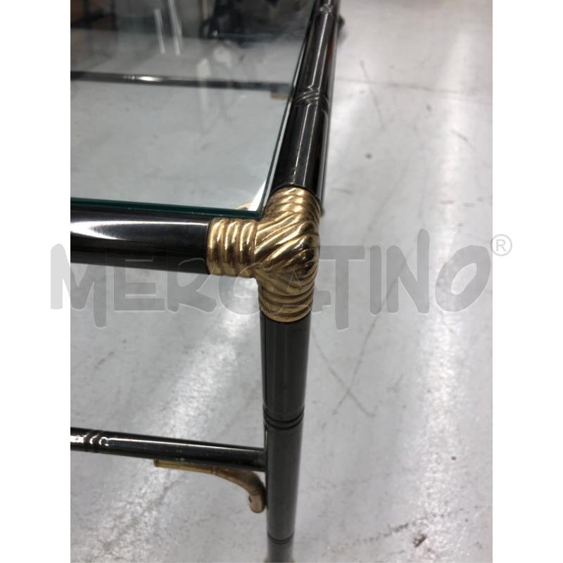 TAVOLO QUADRATO SALOTTO NERO/ORO | Mercatino dell'Usato Roma somalia 2