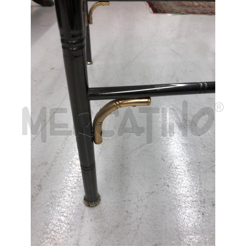 TAVOLO QUADRATO SALOTTO NERO/ORO | Mercatino dell'Usato Roma somalia 3
