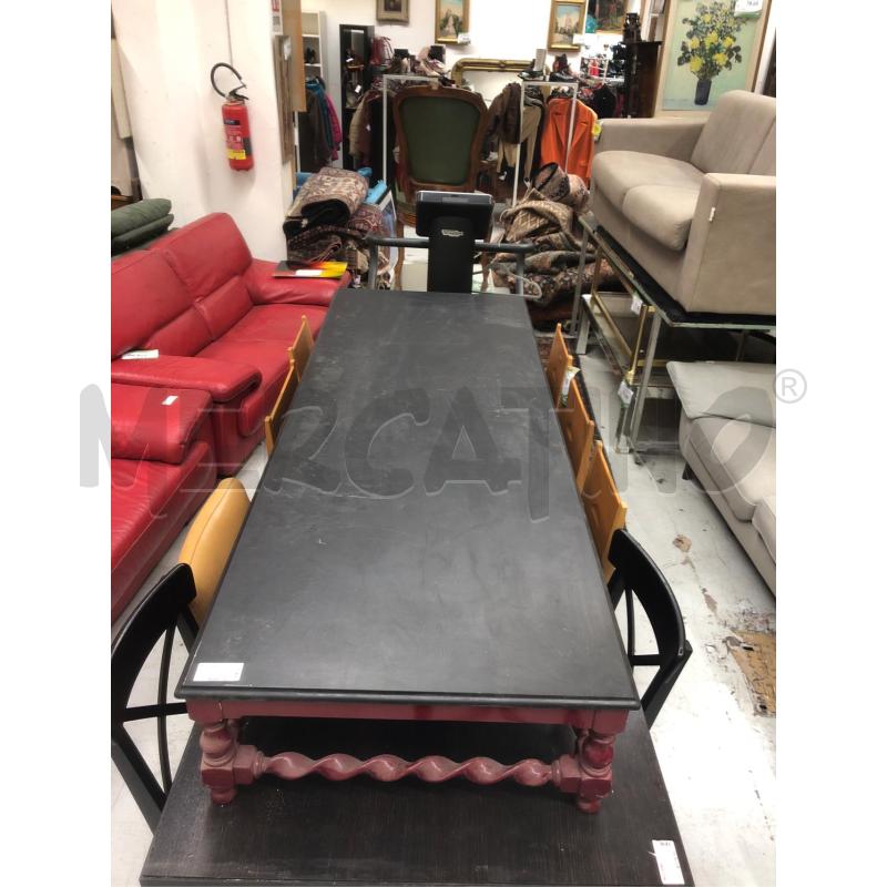 TAVOLO RETTANGOLARE SALOTTO BASE LEGNO PIANO ARDESIA | Mercatino dell'Usato Roma somalia 3