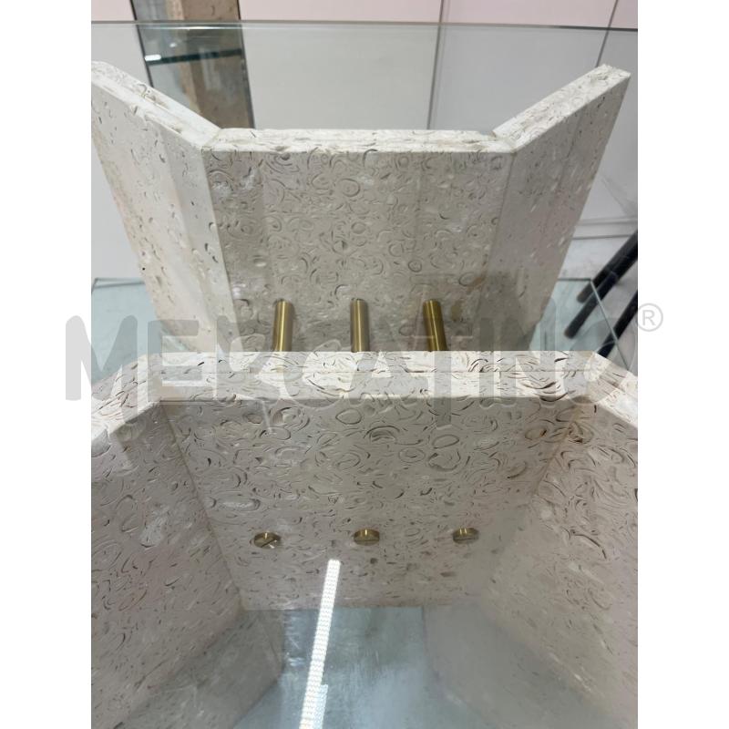 TAVOLO SALOTTO TRAVERTINO MODERNARIATO PIANO CRIST | Mercatino dell'Usato Roma somalia 3