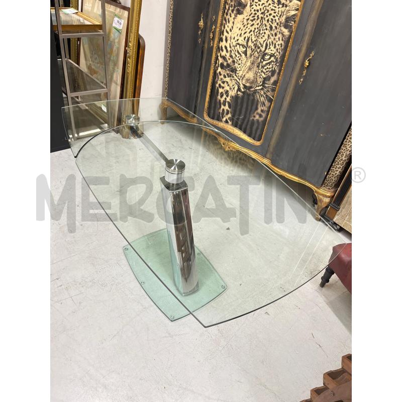 TAVOLO VETRO BASE CROMO ALL  | Mercatino dell'Usato Roma somalia 3