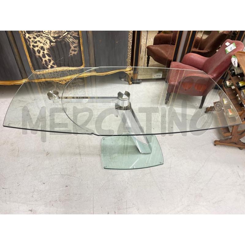 TAVOLO VETRO BASE CROMO ALL  | Mercatino dell'Usato Roma somalia 4