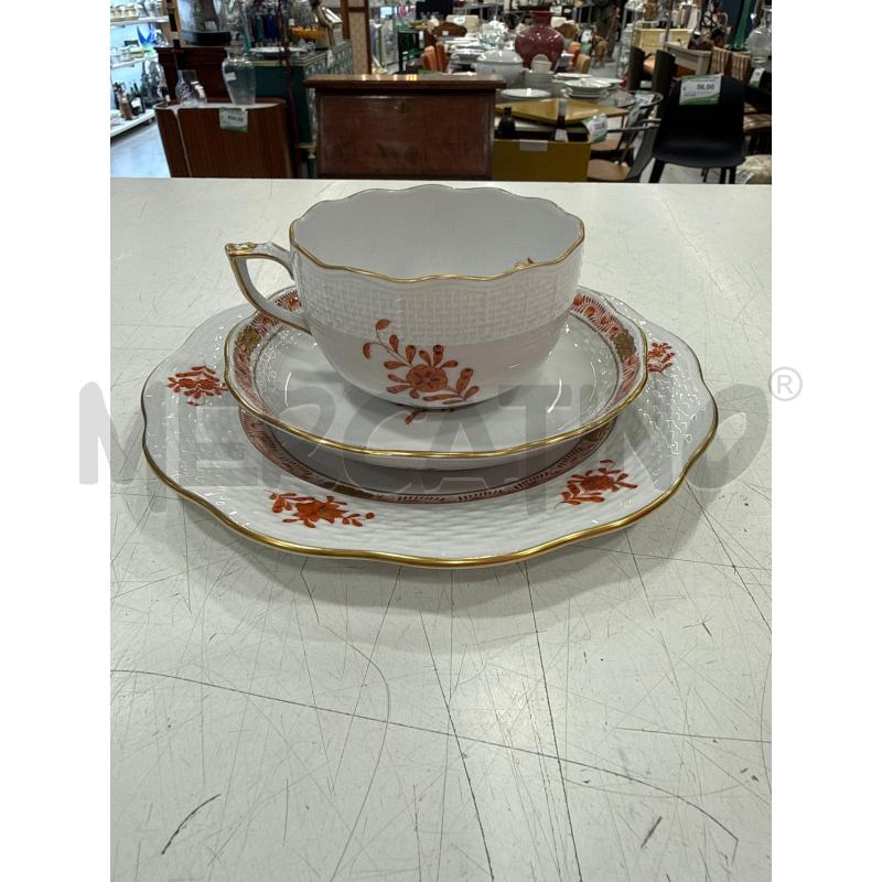 TAZZA APPONY ARANCIONE HEREND | Mercatino dell'Usato Roma somalia 1