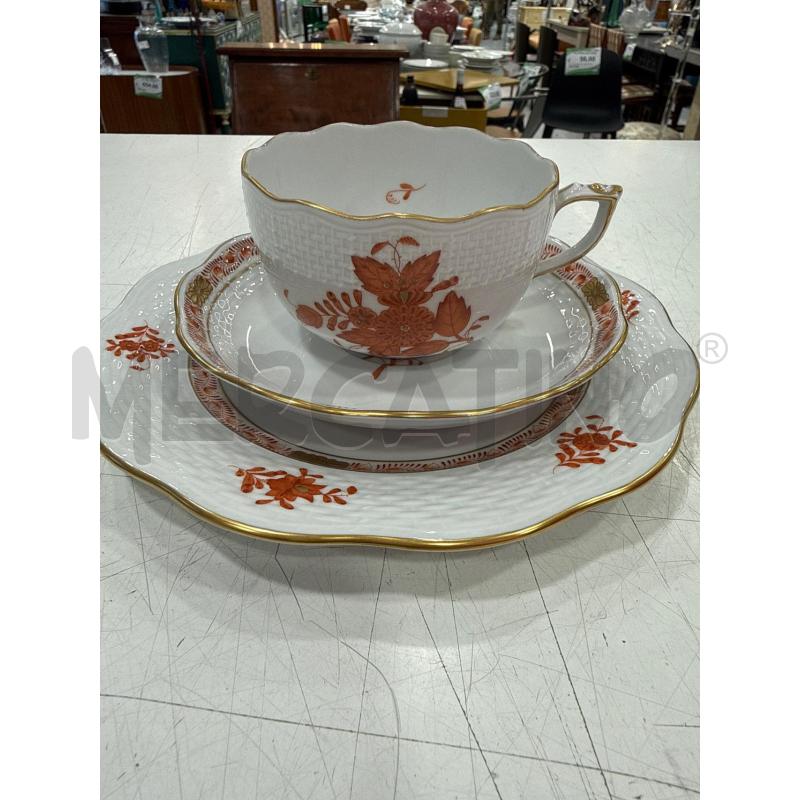 TAZZA APPONY ARANCIONE HEREND | Mercatino dell'Usato Roma somalia 4
