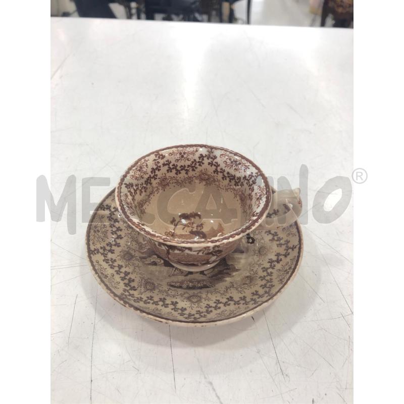 TAZZINA CAFFE DA COLLEZIONE DISEGNI MARRONI | Mercatino dell'Usato Roma somalia 1