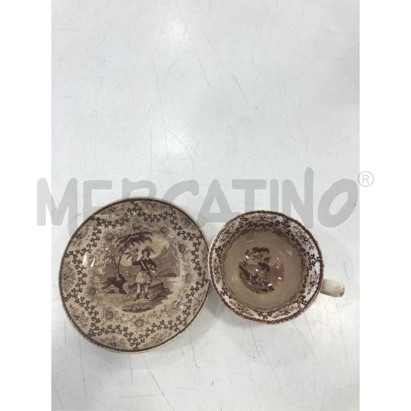 TAZZINA CAFFE DA COLLEZIONE DISEGNI MARRONI | Mercatino dell'Usato Roma somalia 2