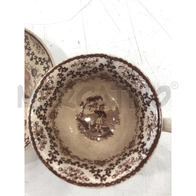 TAZZINA CAFFE DA COLLEZIONE DISEGNI MARRONI | Mercatino dell'Usato Roma somalia 5