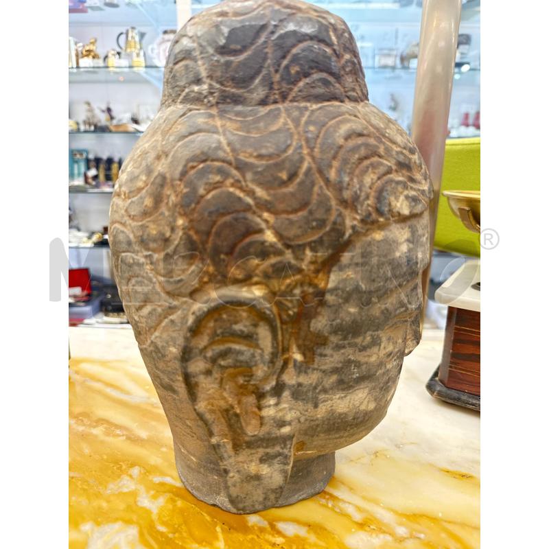 TESTA BUDDHA PIETRA  | Mercatino dell'Usato Roma somalia 3