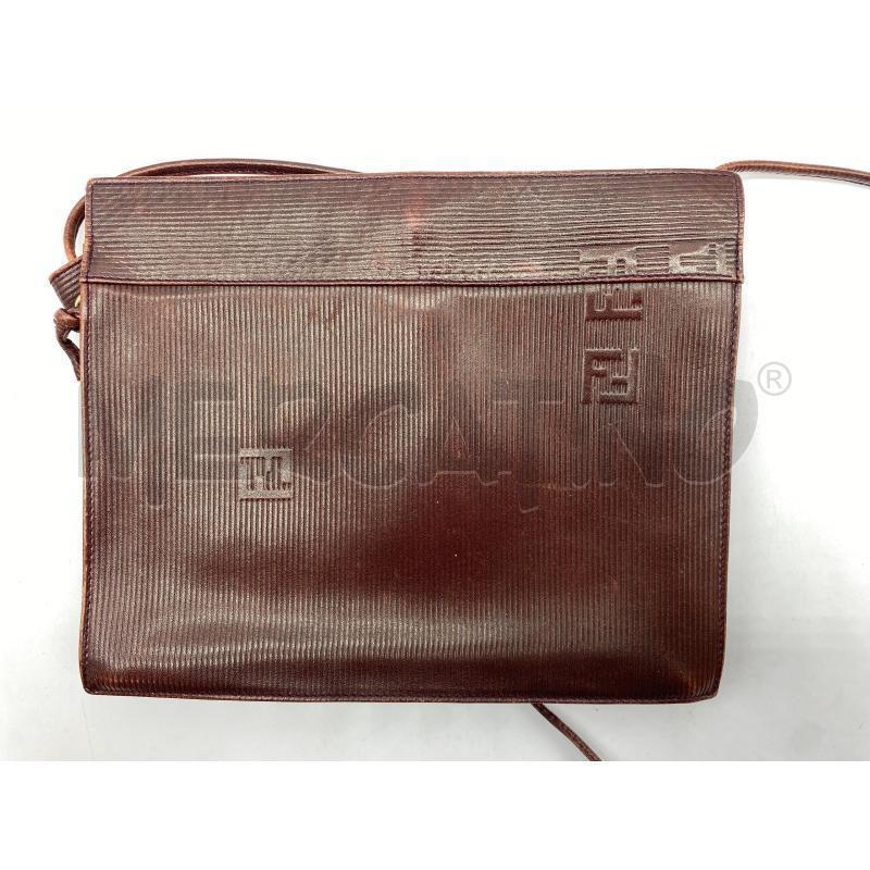 TRACOLLA DONNA FENDI SAS MARRONE VINTAGE RIGHINE  | Mercatino dell'Usato Roma somalia 3