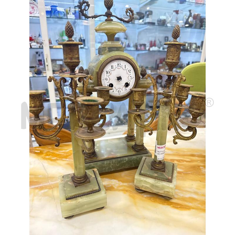TRITTICO OROLOGIO ONICE VERDE DA RIV | Mercatino dell'Usato Roma somalia 3