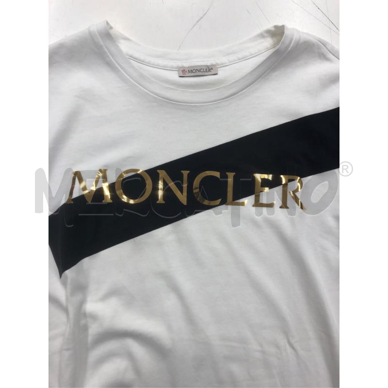 T SHIRT DONNA MONCLER NERA SCR DORATA  | Mercatino dell'Usato Roma somalia 3