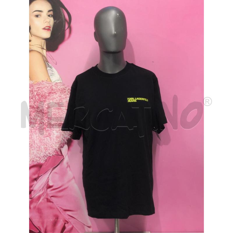 T SHIRT UOMO KARL LAGERFELD JEANS NERA SCRITTA NEW | Mercatino dell'Usato Roma somalia 1
