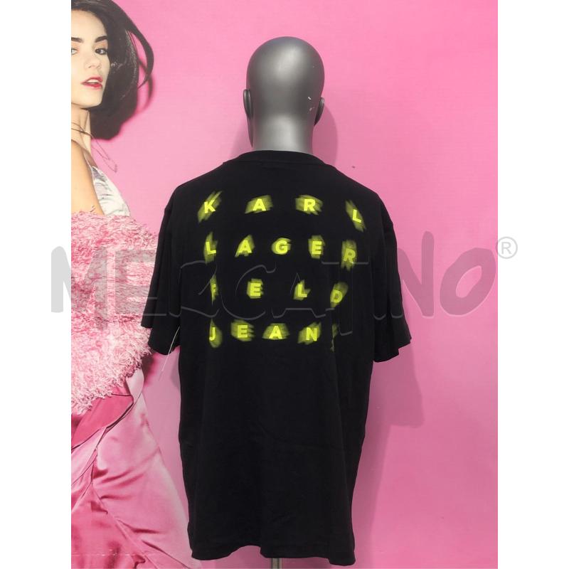 T SHIRT UOMO KARL LAGERFELD JEANS NERA SCRITTA NEW | Mercatino dell'Usato Roma somalia 4