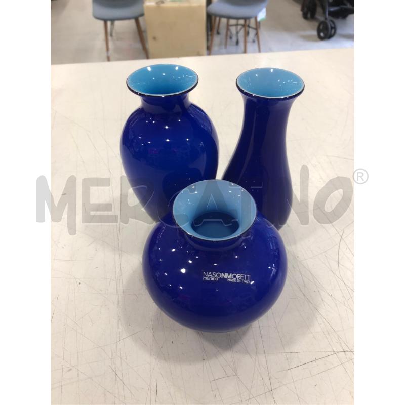 VASI MINI ANTARES NASON MORETTI MURANO BLU | Mercatino dell'Usato Roma somalia 1