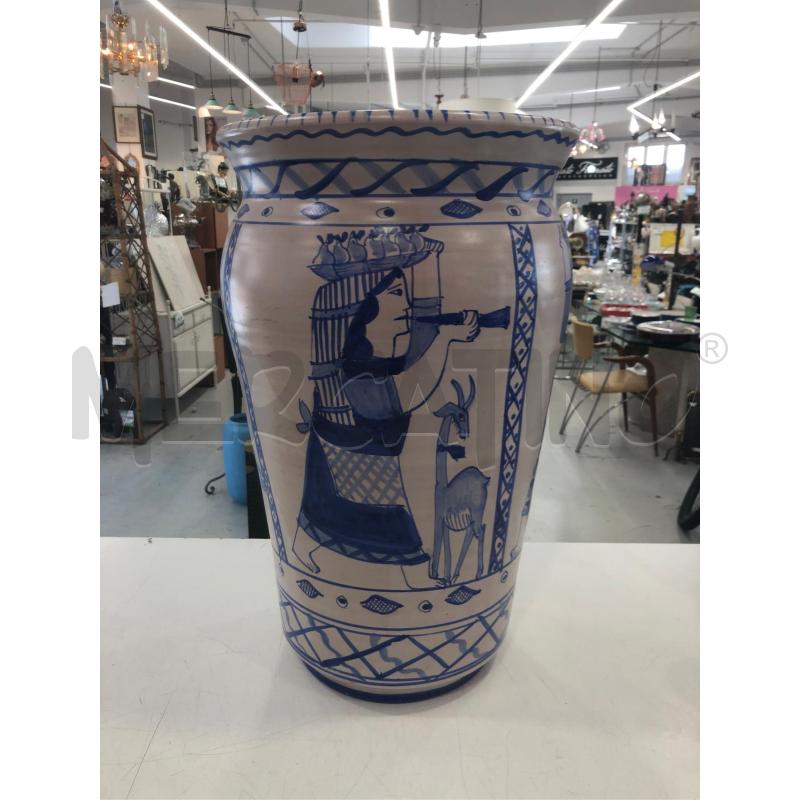 VASO ALTO VIETRI DISEGNI BLU | Mercatino dell'Usato Roma somalia 1