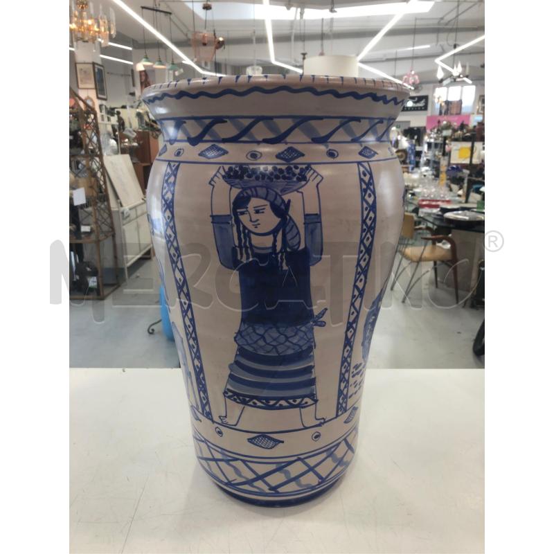 VASO ALTO VIETRI DISEGNI BLU | Mercatino dell'Usato Roma somalia 2