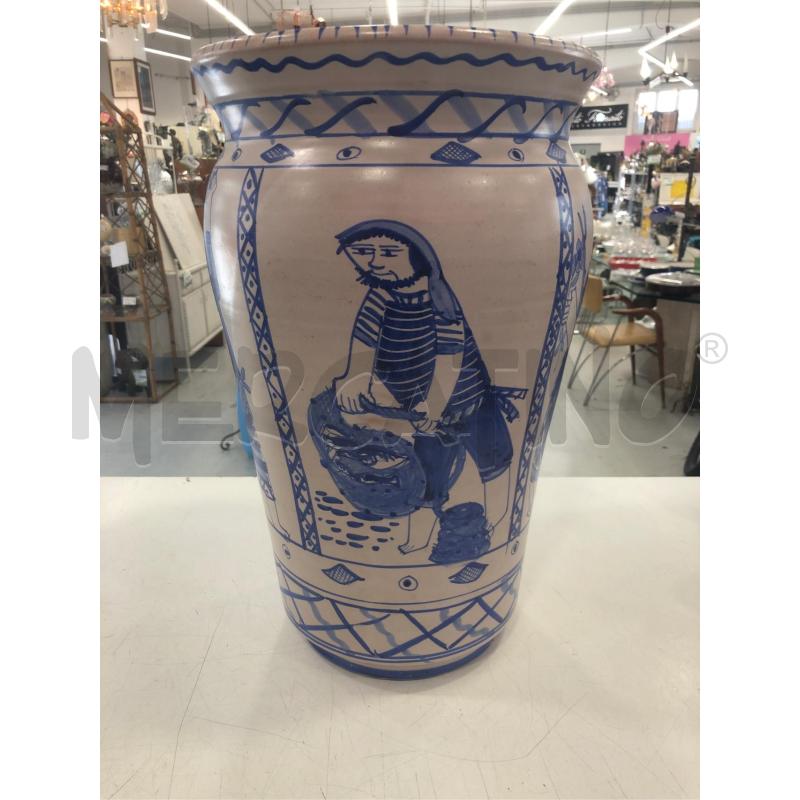 VASO ALTO VIETRI DISEGNI BLU | Mercatino dell'Usato Roma somalia 3