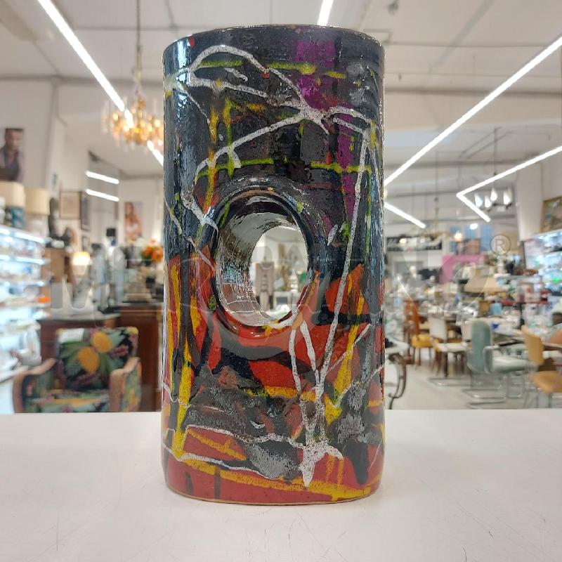 VASO ARTIGIANALE LUCIO RONCA COLORATO FORO CENTRALE | Mercatino dell'Usato Roma somalia 1