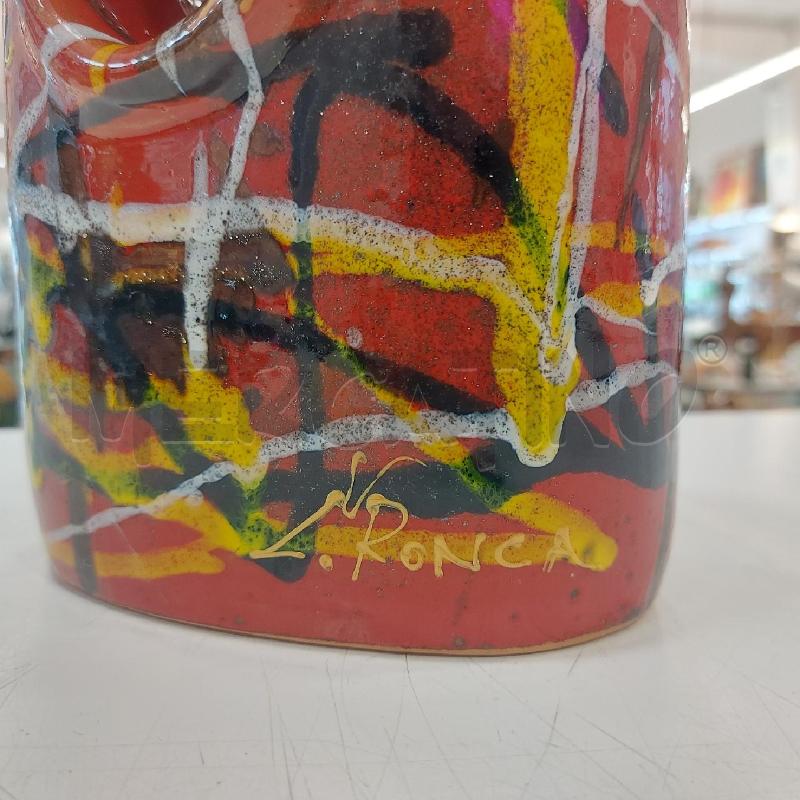 VASO ARTIGIANALE LUCIO RONCA COLORATO FORO CENTRALE | Mercatino dell'Usato Roma somalia 3
