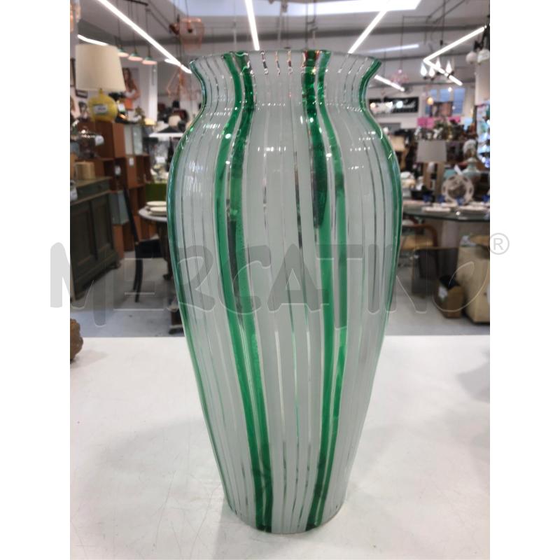 VASO CENEDESE MURANO CANNE VERDI | Mercatino dell'Usato Roma somalia 1