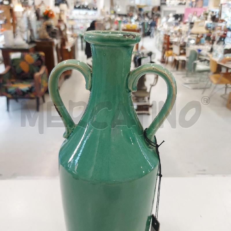 VASO CERAMICA VERDE 41CM 2 MANICI | Mercatino dell'Usato Roma somalia 2