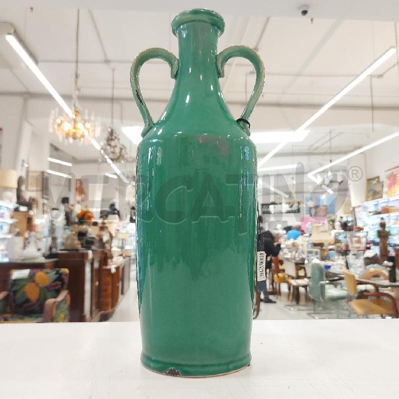 VASO CERAMICA VERDE 41CM 2 MANICI | Mercatino dell'Usato Roma somalia 4