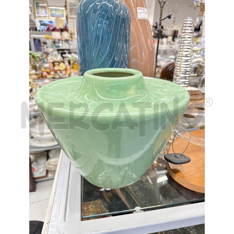 VASO CERAMICA VERDE CREPE 22X28 | Mercatino dell'Usato Roma somalia 1