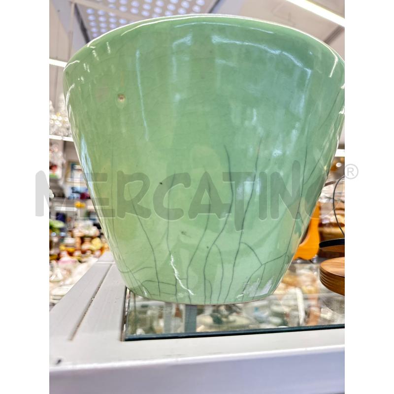 VASO CERAMICA VERDE CREPE 22X28 | Mercatino dell'Usato Roma somalia 2