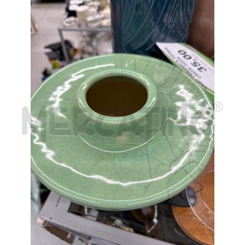VASO CERAMICA VERDE CREPE 22X28 | Mercatino dell'Usato Roma somalia 3