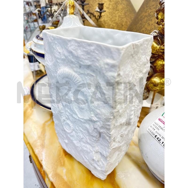 VASO CERAM BIANCO FOSSILI | Mercatino dell'Usato Roma somalia 1
